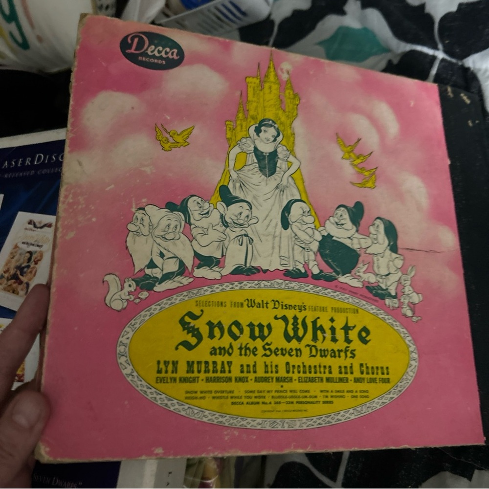 Disney Pink Snow White and the Seven Dwarfs Records